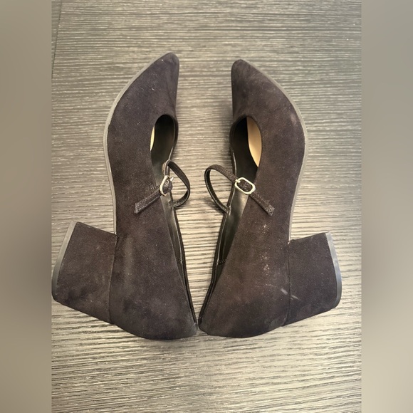 Nine West Prix Pump Black Block Heel Pointed Toe Heels Mary Jane Size 9 - Picture 7 of 9